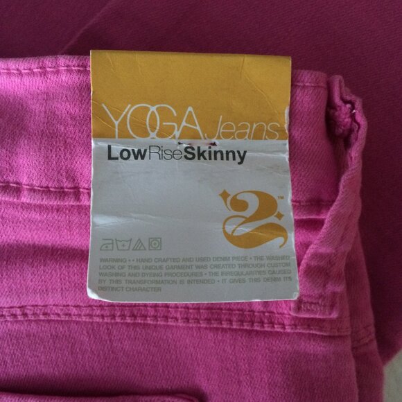 2nd Second Yoga Jeans Womens Skinny Pants Sz 30 Pink Low Rise SWP-1286 NWT - Picture 3 of 6